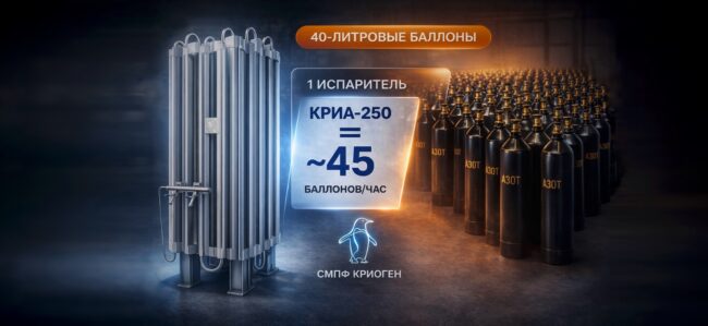 Сколько баллонов заменяет испаритель КРИА: простой способ оценить расход газа