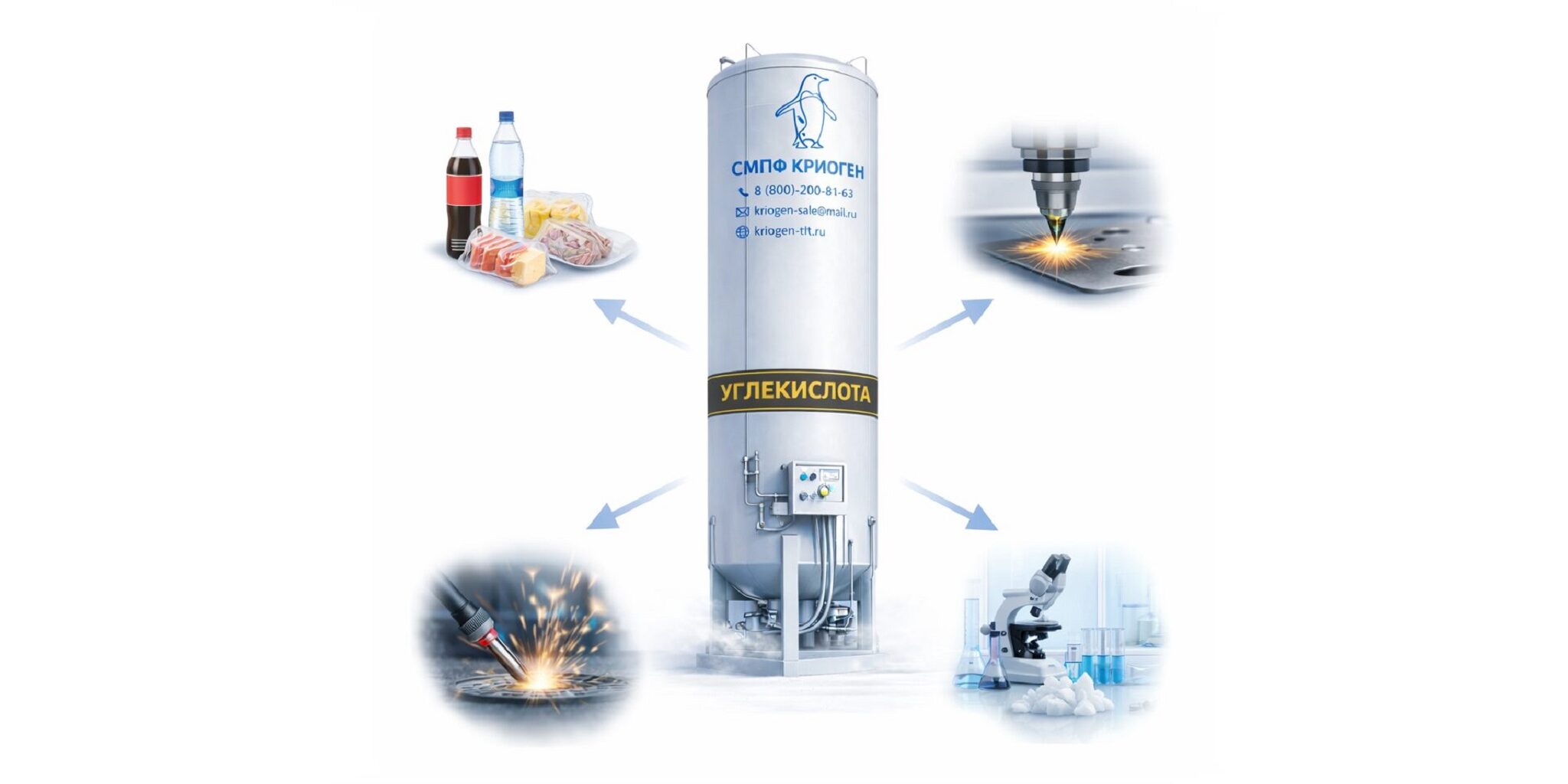 Углекислота (CO₂): что это такое, где применяется