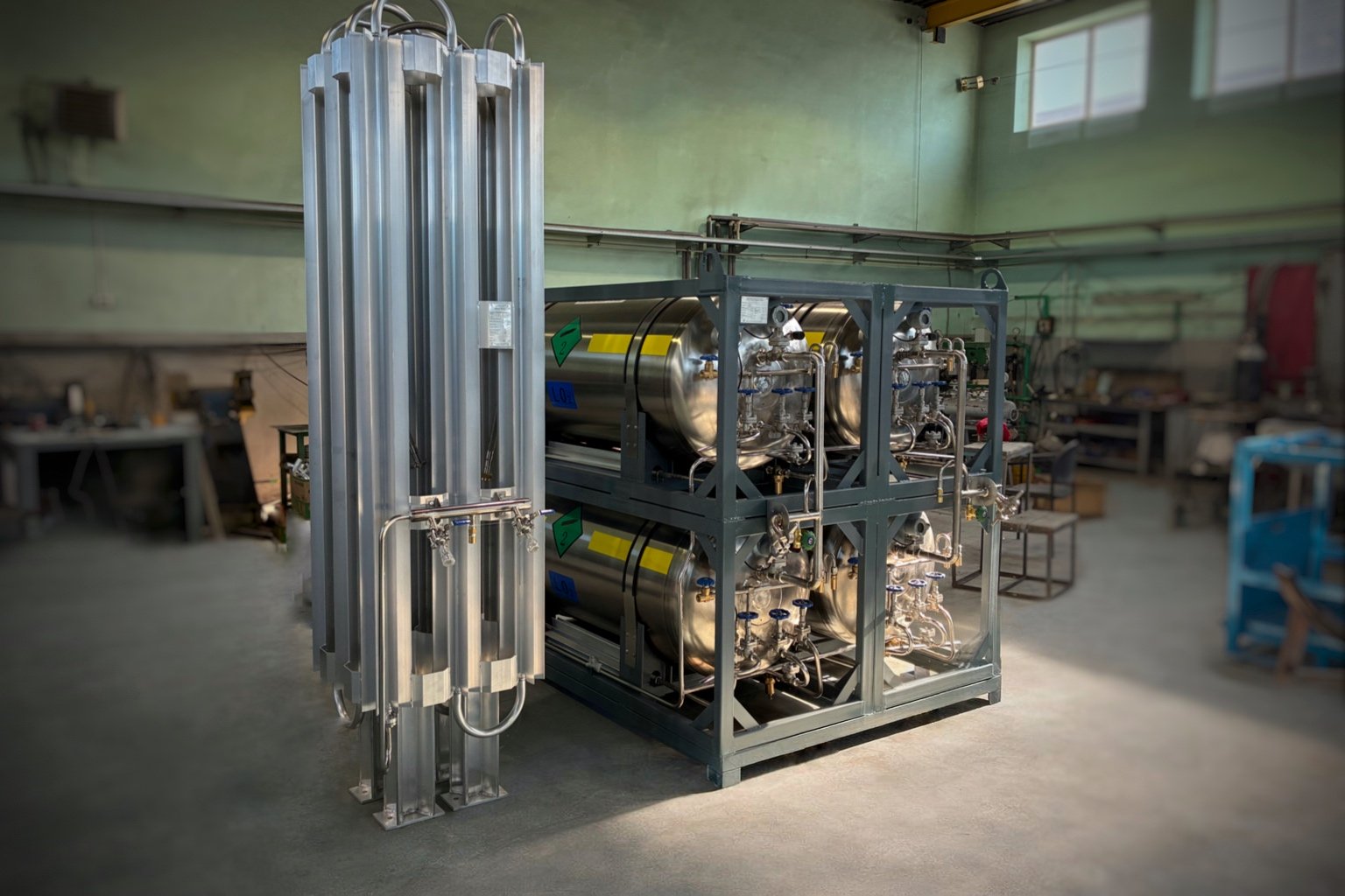 Газификатор ГХК и испаритель КРИА в составе системы