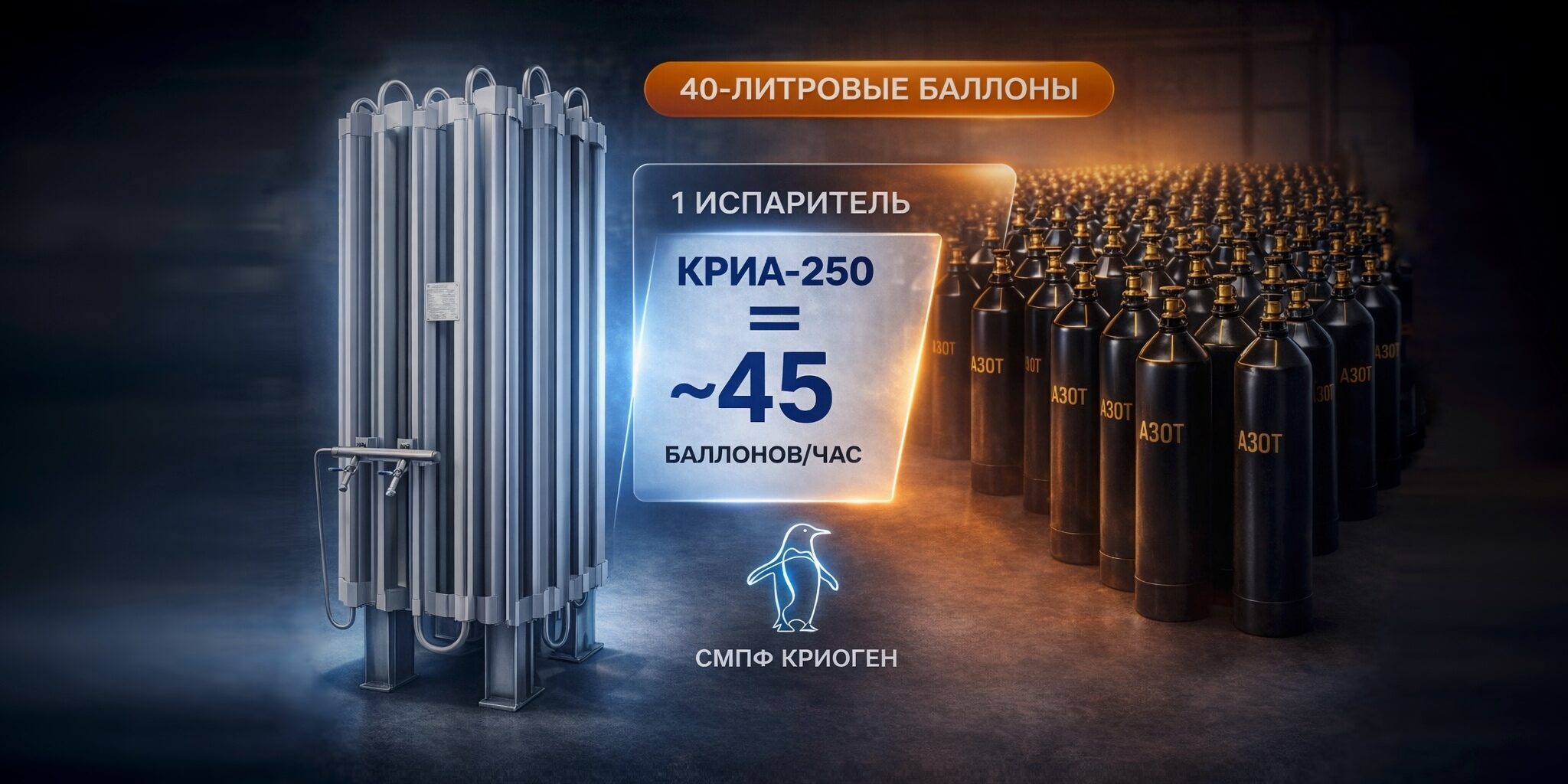 Сколько баллонов заменяет испаритель КРИА: простой способ оценить расход газа
