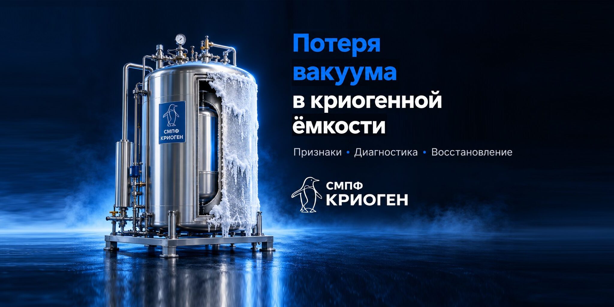 Потеря вакуума в криогенной ёмкости: признаки, диагностика и восстановление